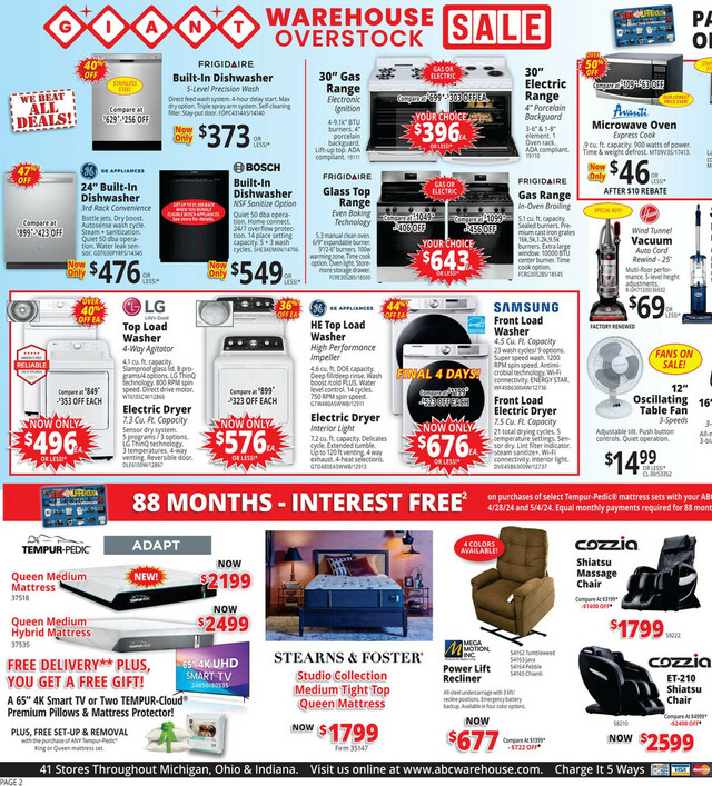 ABC Warehouse Ad from 04/28/2024