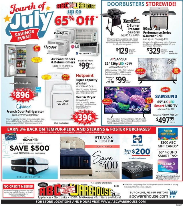 ABC Warehouse Ad from 06/23/2024