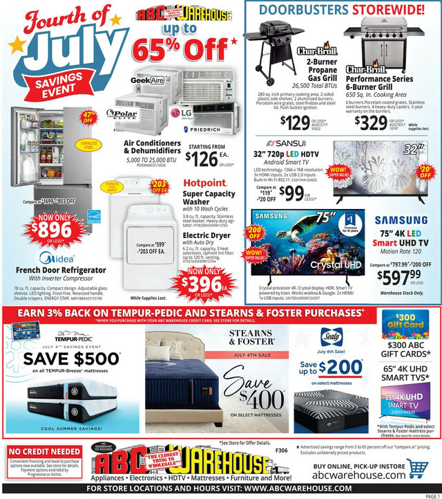ABC Warehouse Ad from 06/30/2024