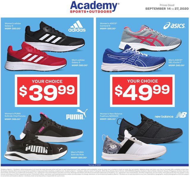 Academy Sports Ad from 09/14/2020
