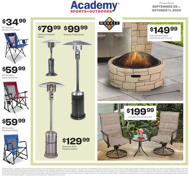 Academy Sports Ad from 09/28/2020