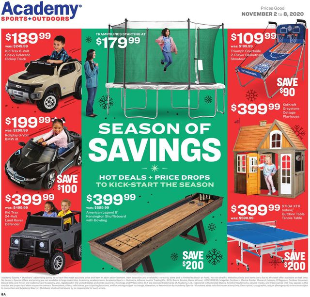 Academy Sports Ad from 11/02/2020