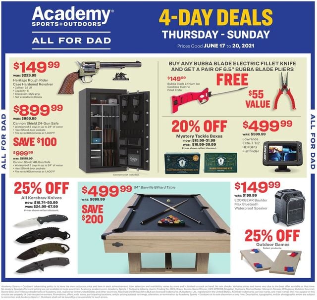 Academy Sports Ad from 06/17/2021