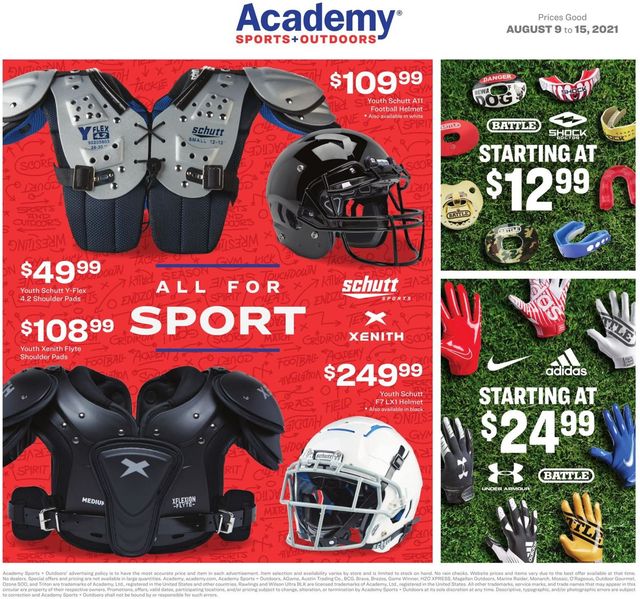 Academy Sports Ad from 08/09/2021