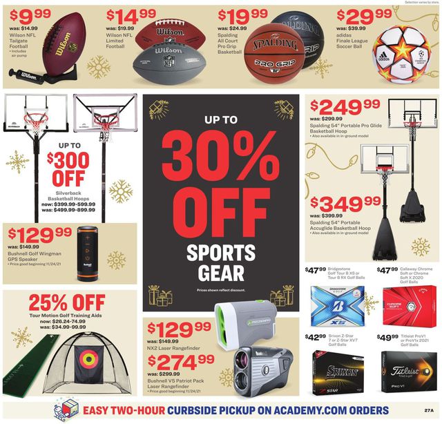 Academy Sports Ad from 11/21/2021