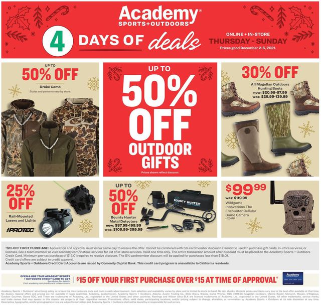 Academy Sports Ad from 12/02/2021