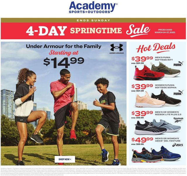 Academy Sports Ad from 03/24/2022