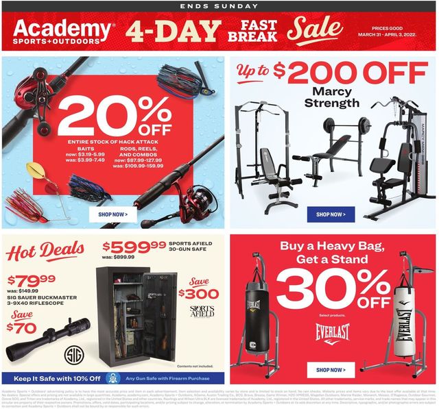 Academy Sports Ad from 03/31/2022