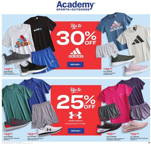 Academy Sports Ad from 04/04/2022