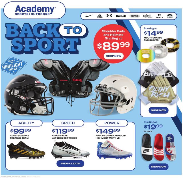 Academy Sports Ad from 07/18/2022