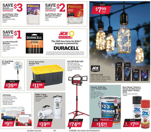 Ace Hardware Ad from 06/26/2019