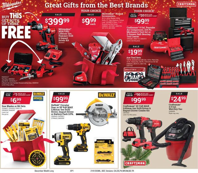 Ace Hardware Ad from 12/03/2019