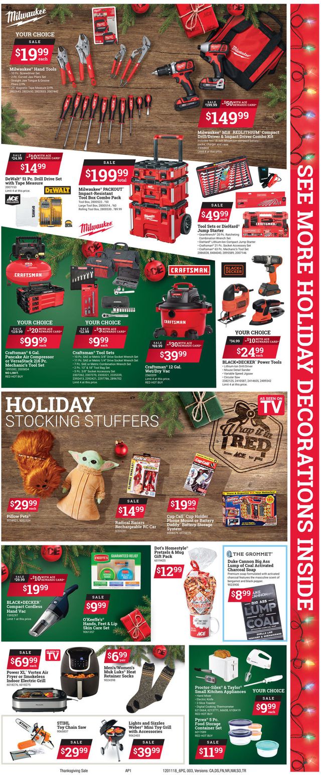 Ace Hardware Ad from 11/18/2020