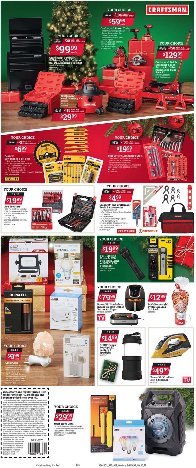 Ace Hardware Ad from 12/01/2020