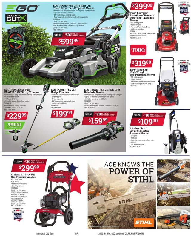 Ace Hardware Ad from 05/19/2021