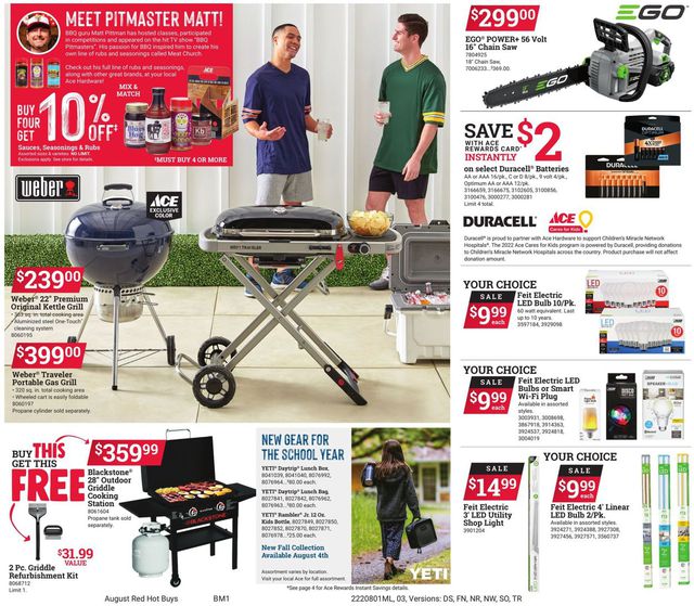 Ace Hardware Ad from 08/01/2022
