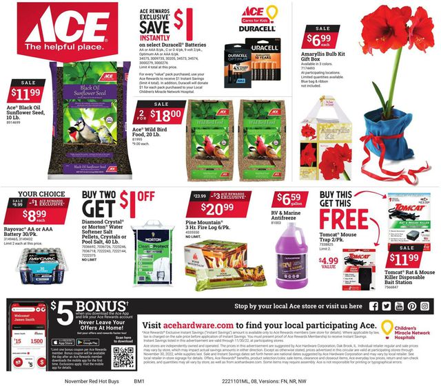 Ace Hardware Ad from 11/01/2022