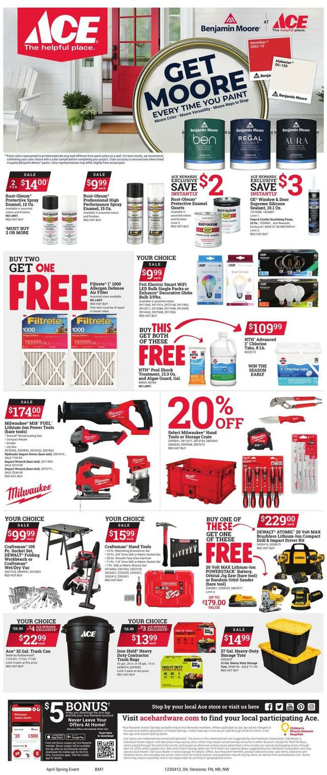Ace Hardware Ad from 04/12/2023