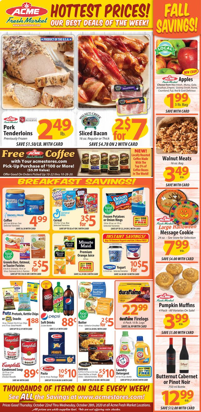 Acme Fresh Market Ad from 10/22/2020