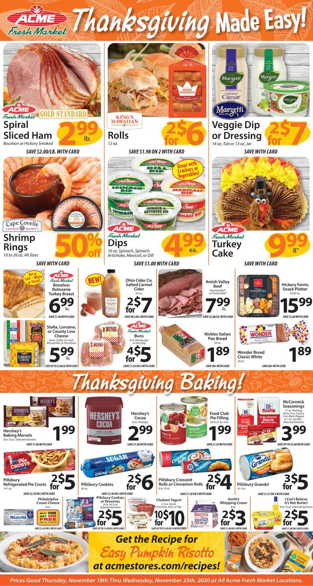 Acme Fresh Market Ad from 11/19/2020