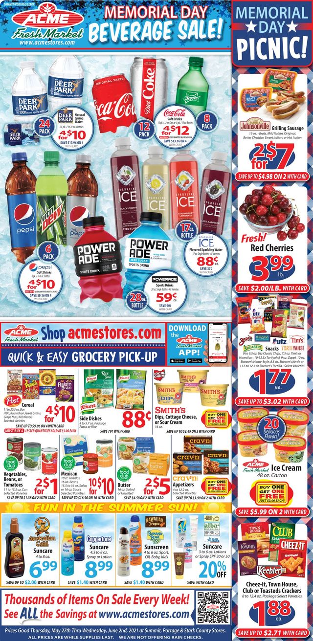 Acme Fresh Market Ad from 05/27/2021