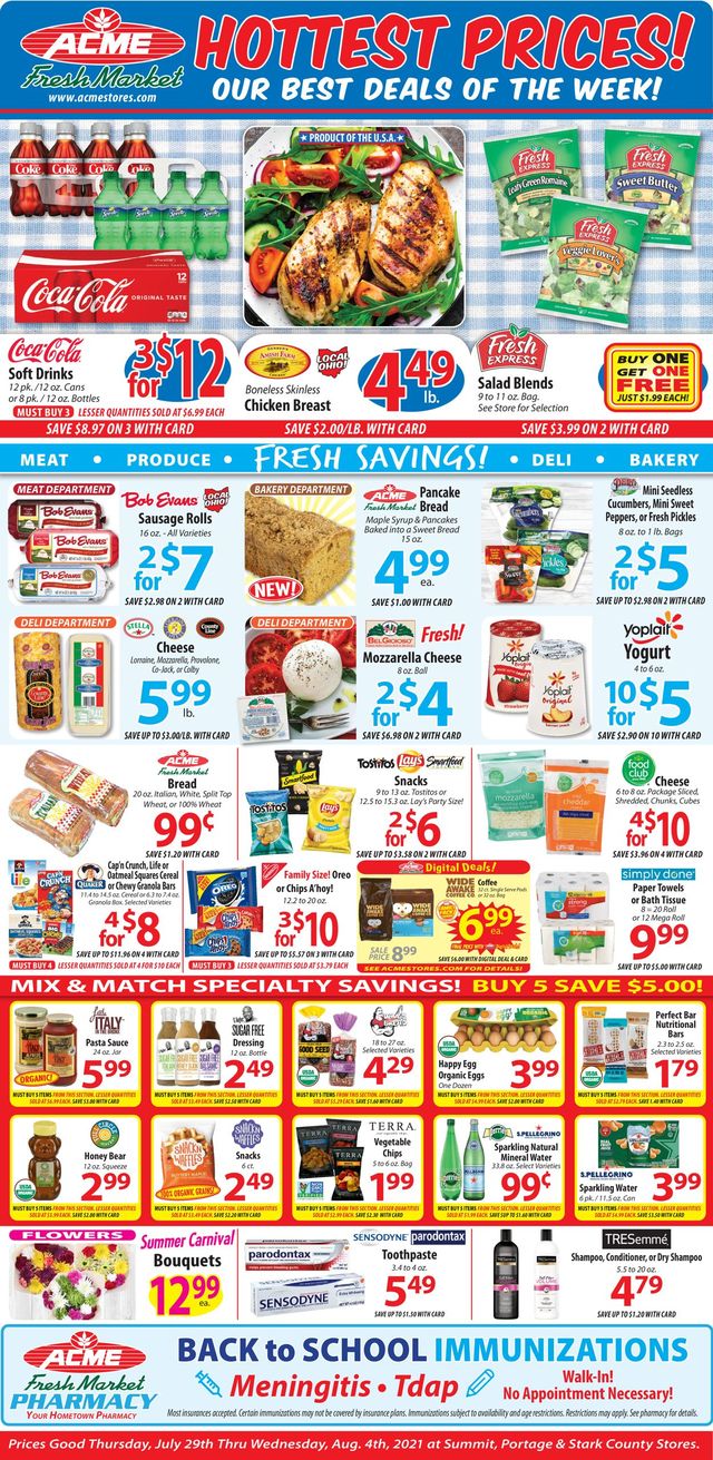Acme Fresh Market Ad from 07/29/2021
