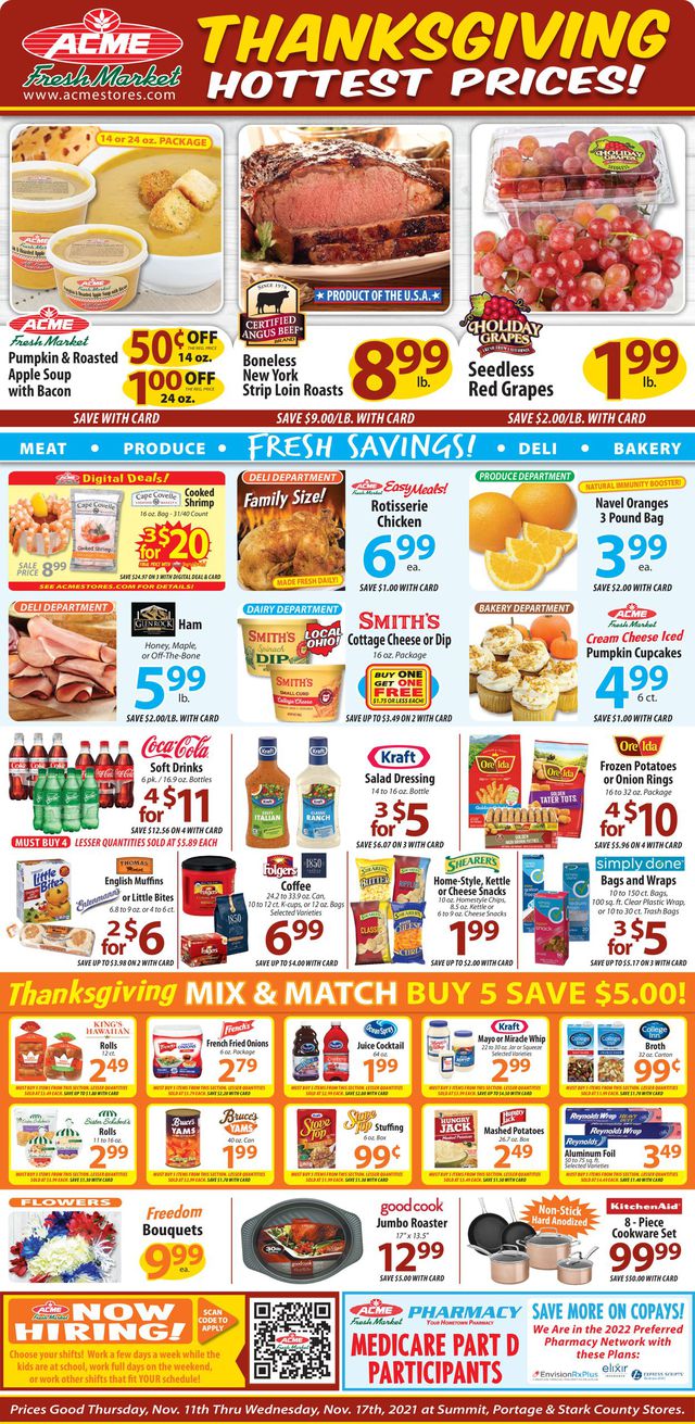 Acme Fresh Market Ad from 11/11/2021