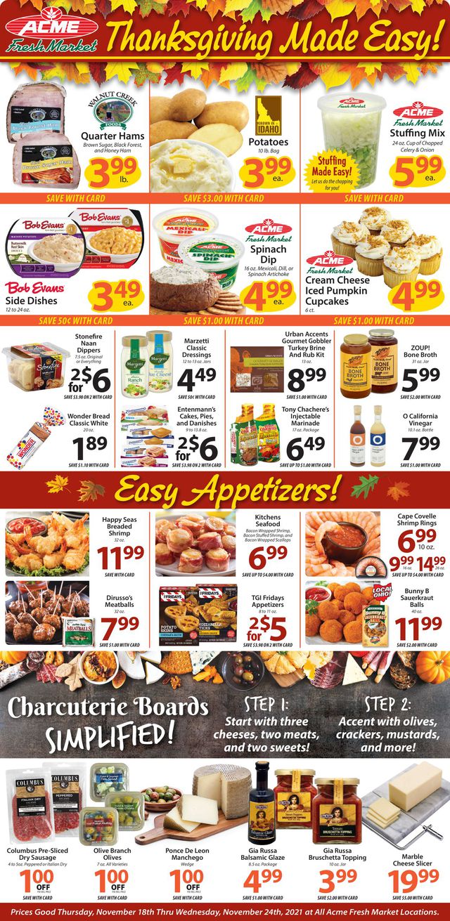 Acme Fresh Market Ad from 11/18/2021