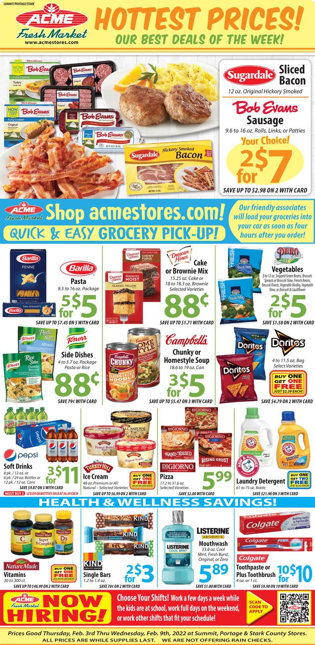 Acme Fresh Market Ad from 02/03/2022