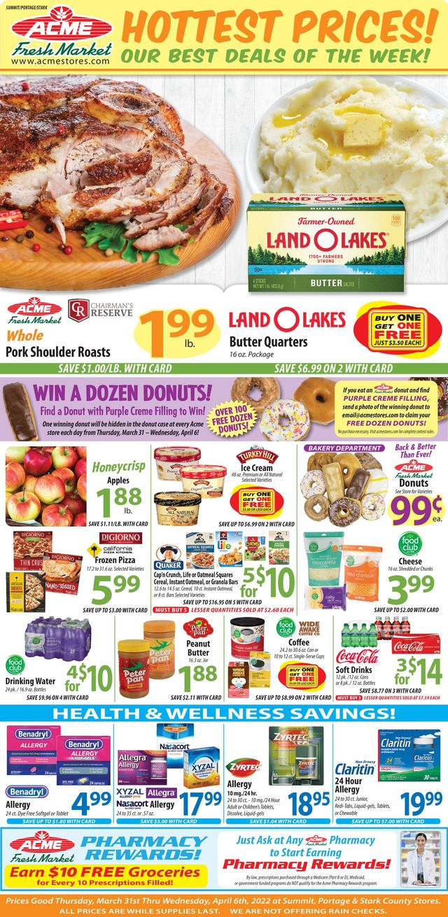 Acme Fresh Market Ad from 03/31/2022
