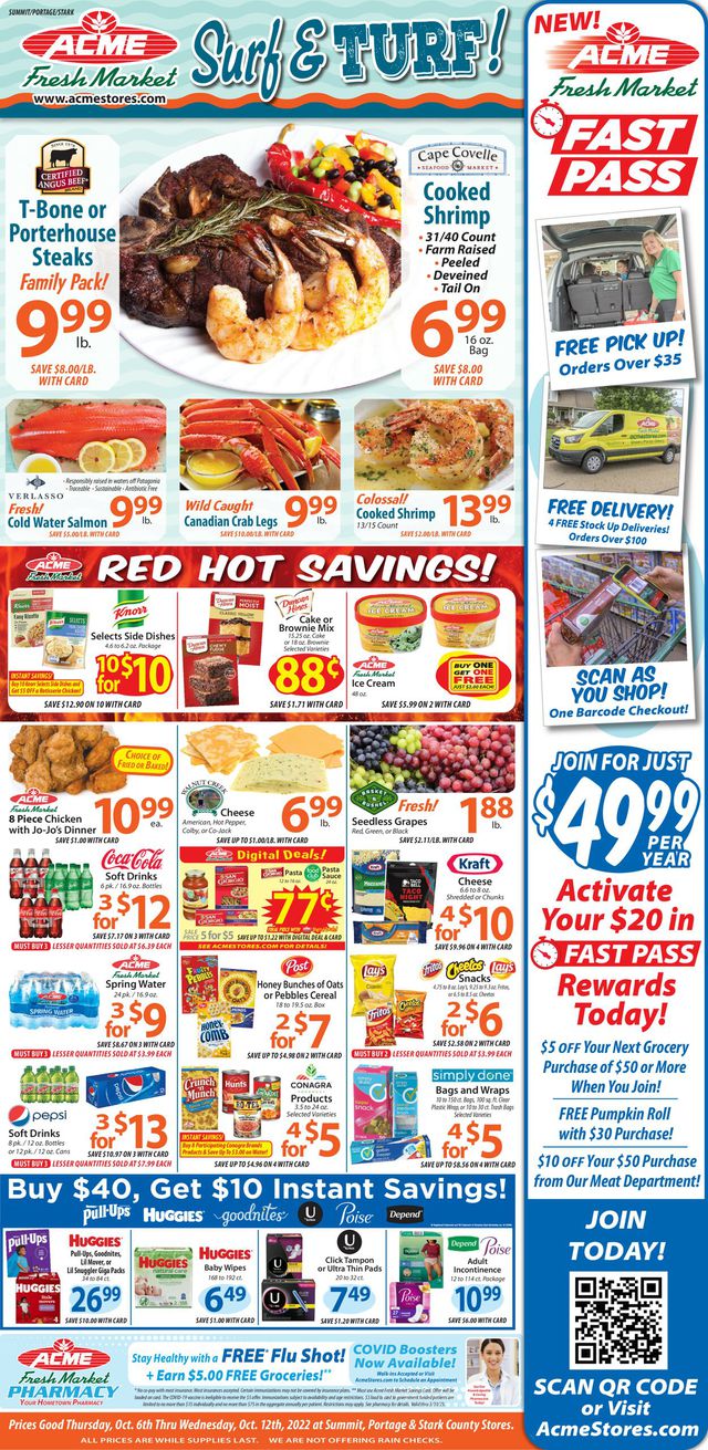Acme Fresh Market Ad from 10/06/2022