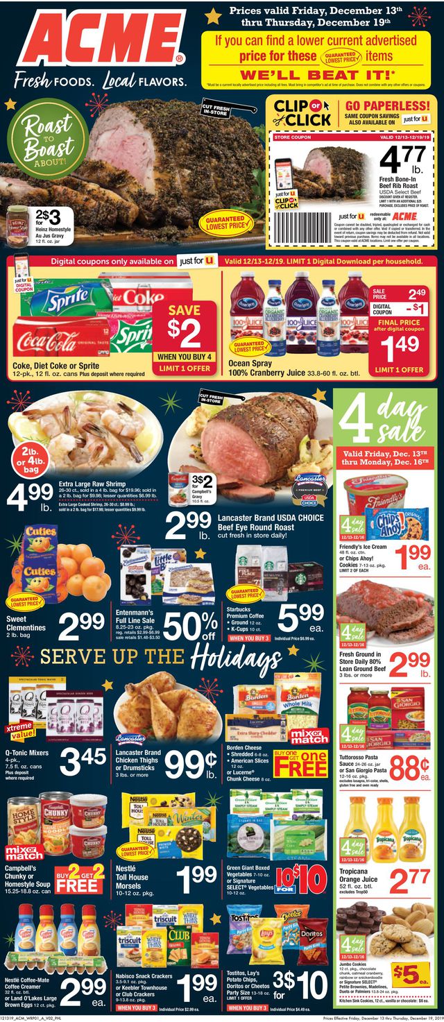 Acme Ad from 12/13/2019