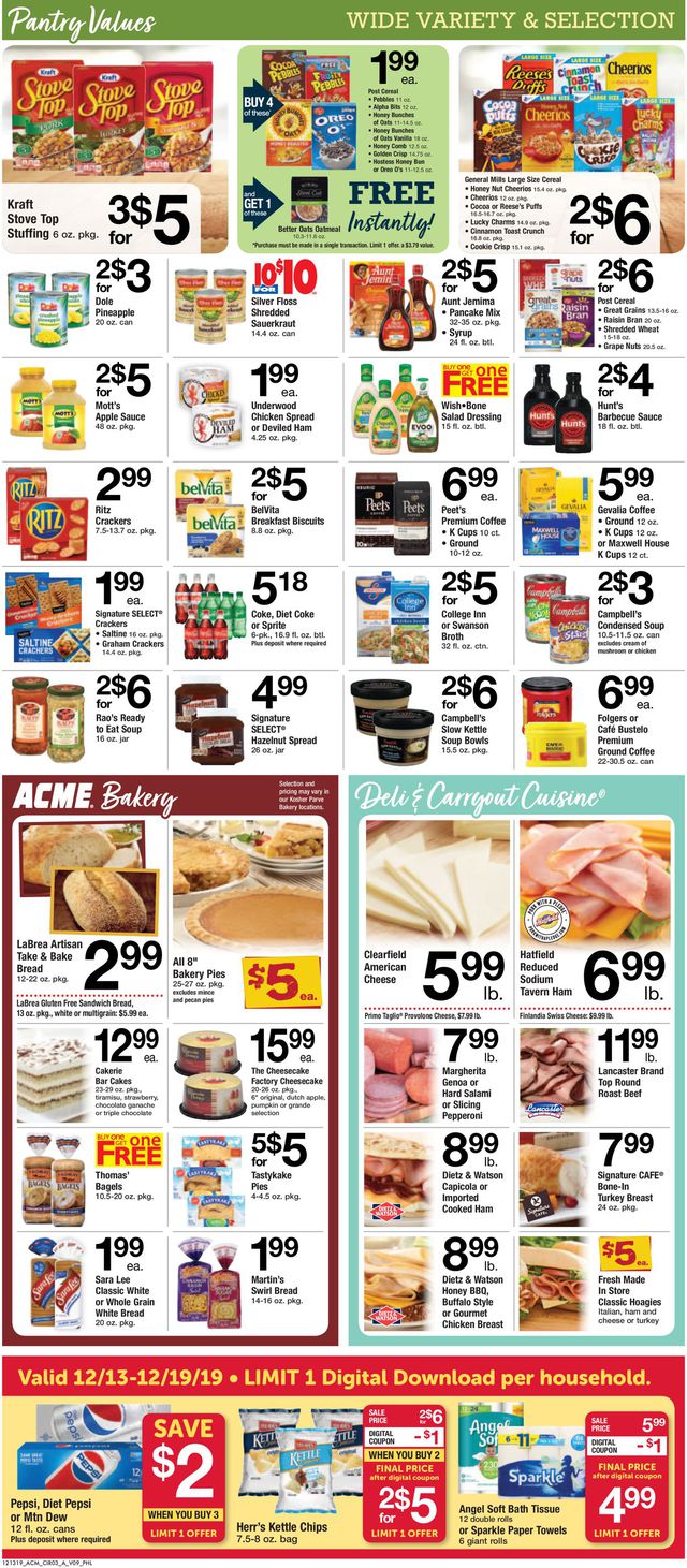 Acme Ad from 12/13/2019
