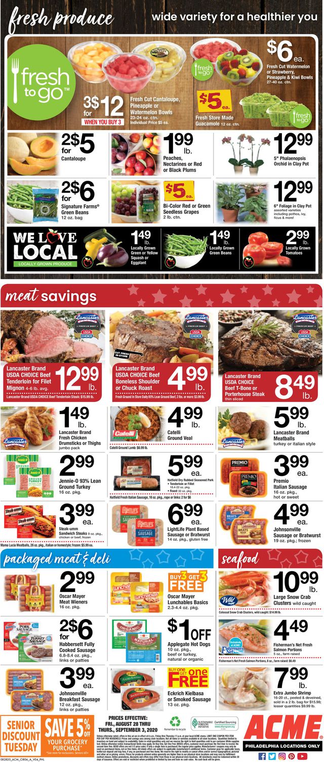 Acme Ad from 08/28/2020