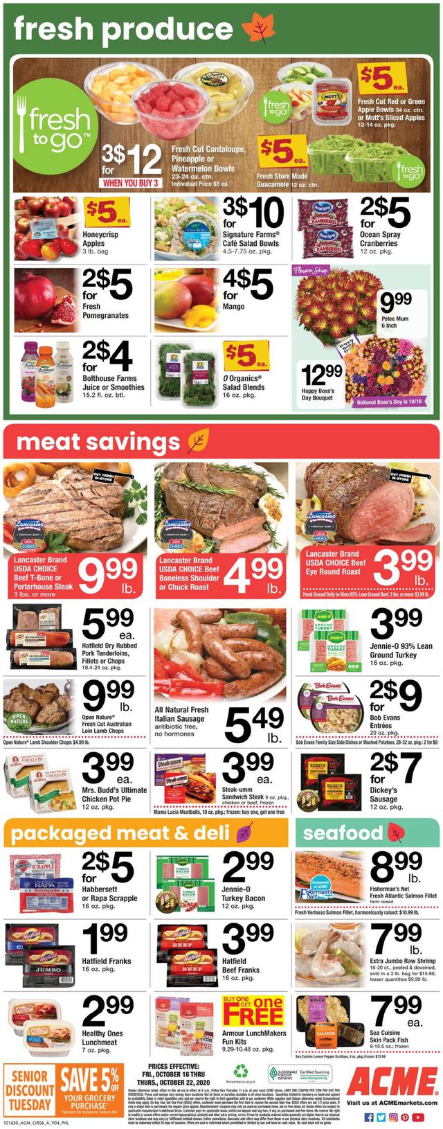 Acme Ad from 10/16/2020