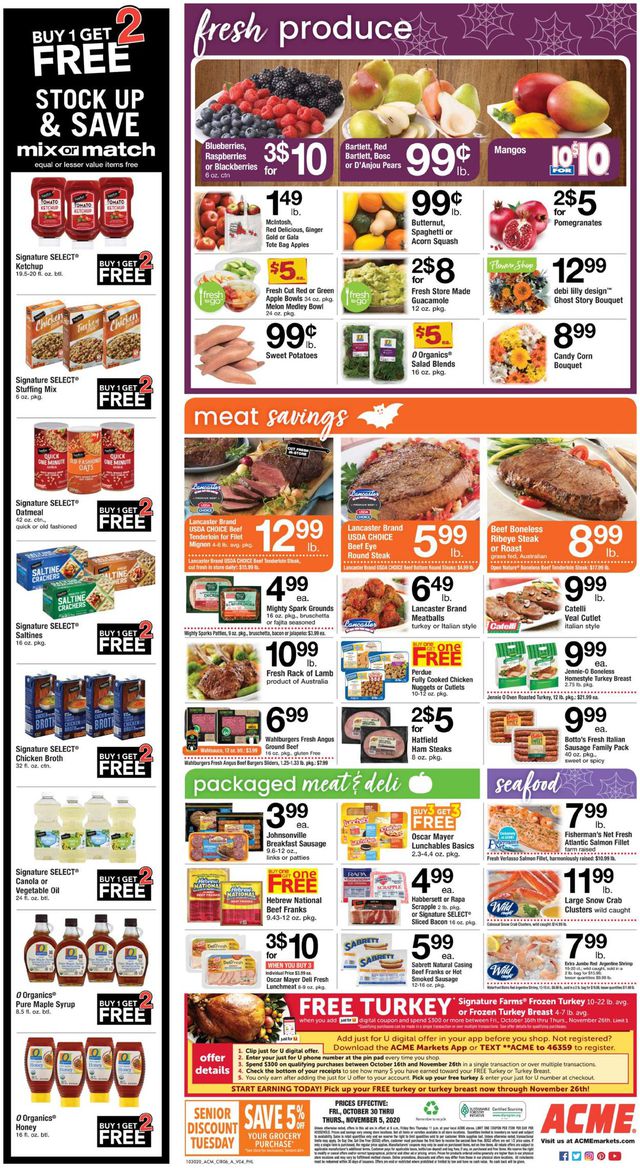 Acme Ad from 10/30/2020