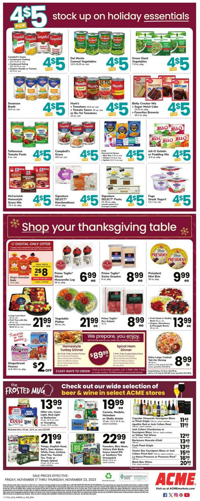 Acme Ad from 11/17/2023