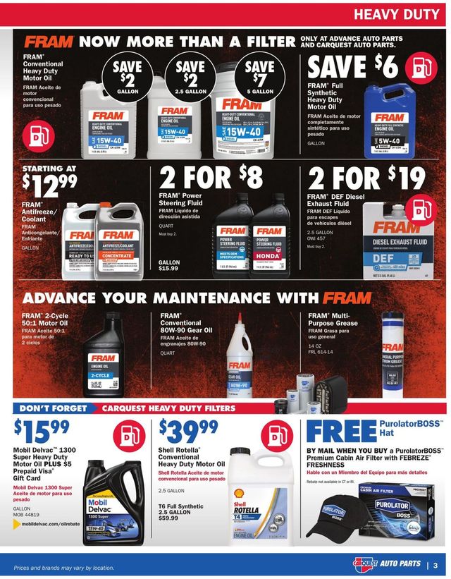 Advance Auto Parts Ad from 05/27/2021