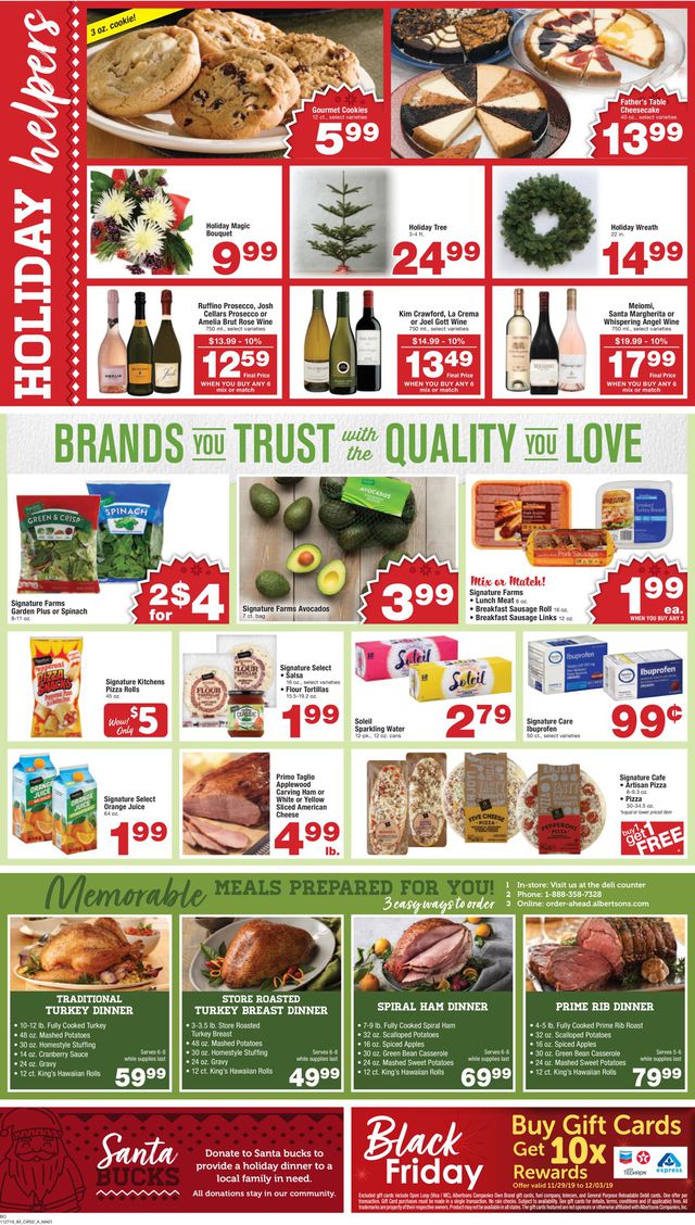 Albertsons Ad from 11/29/2019