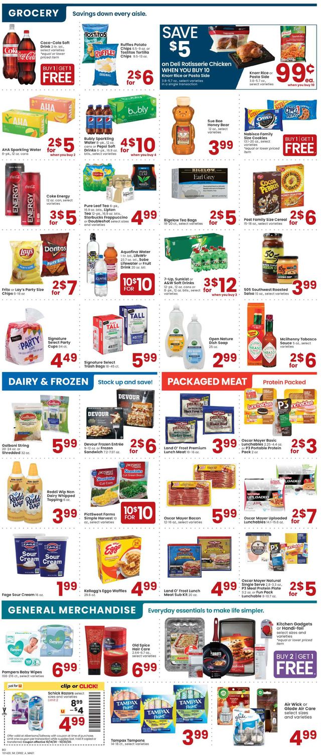 Albertsons Ad from 10/14/2020