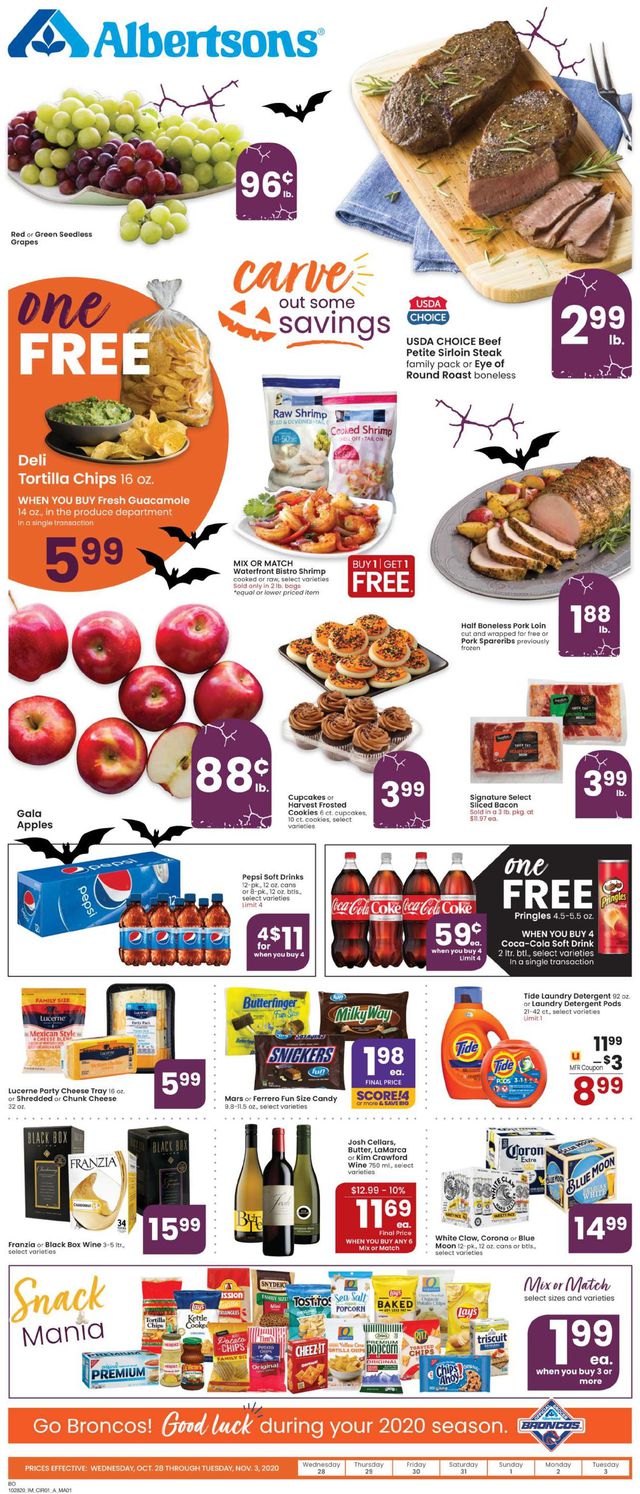 Albertsons Ad from 10/28/2020