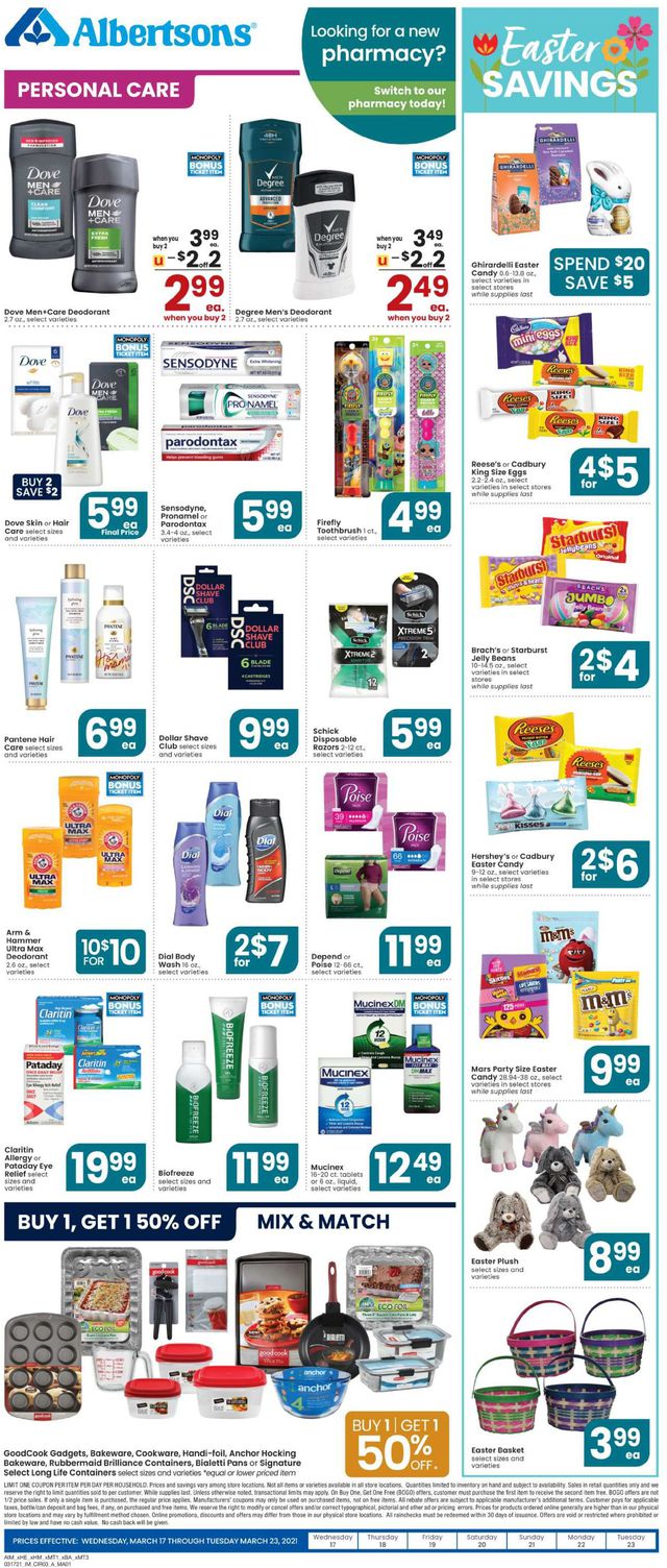 Albertsons Ad from 03/17/2021