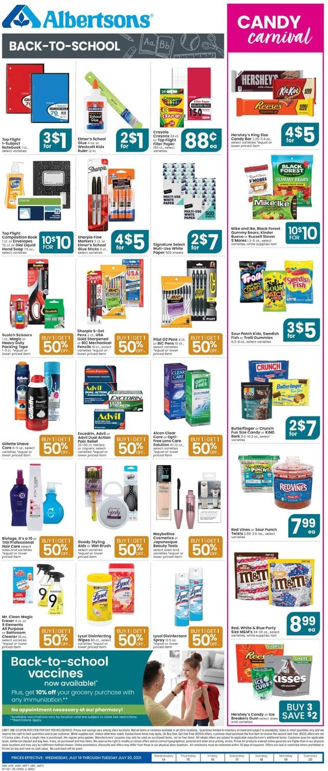 Albertsons Ad from 07/14/2021