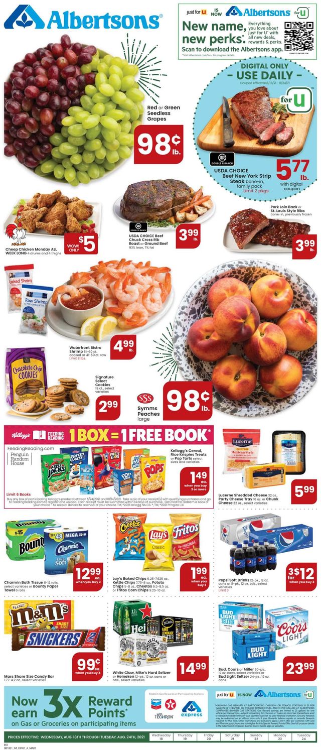 Albertsons Ad from 08/18/2021