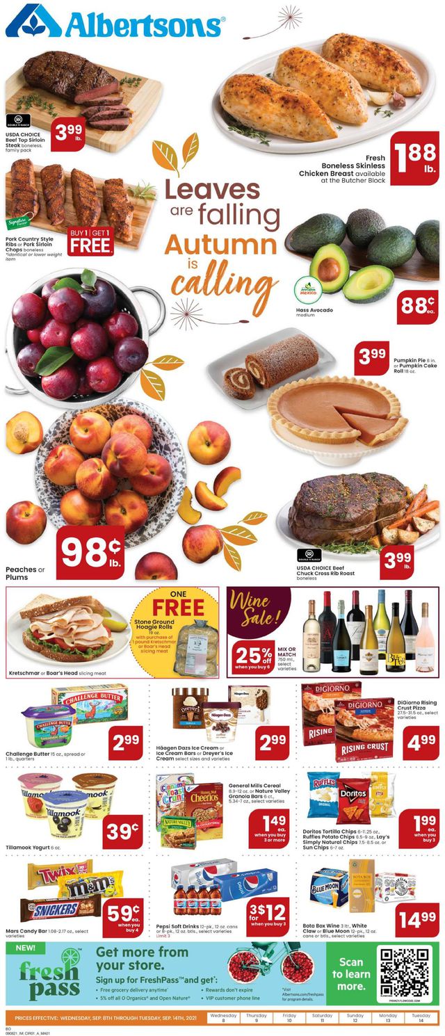 Albertsons Ad from 09/08/2021