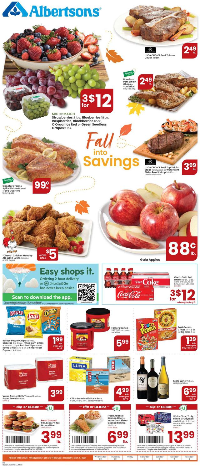 Albertsons Ad from 09/29/2021