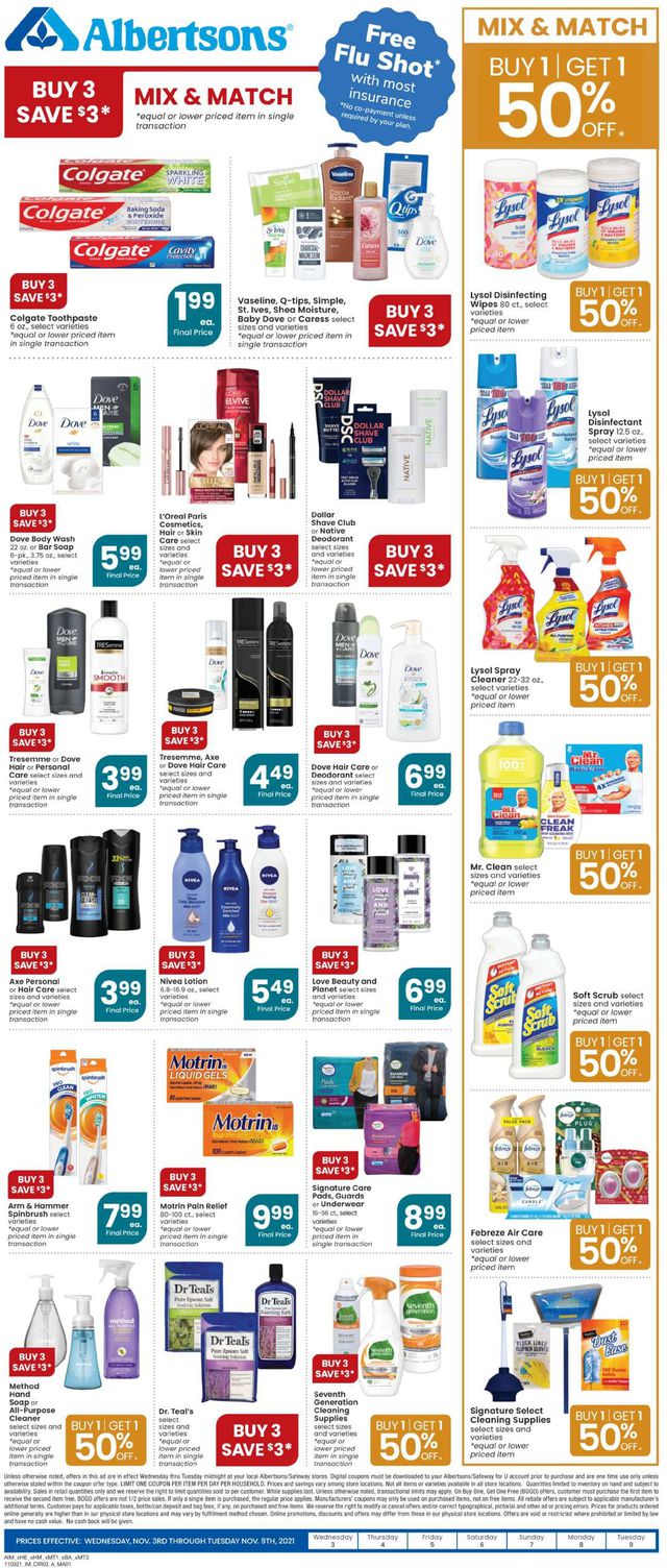 Albertsons Ad from 11/03/2021
