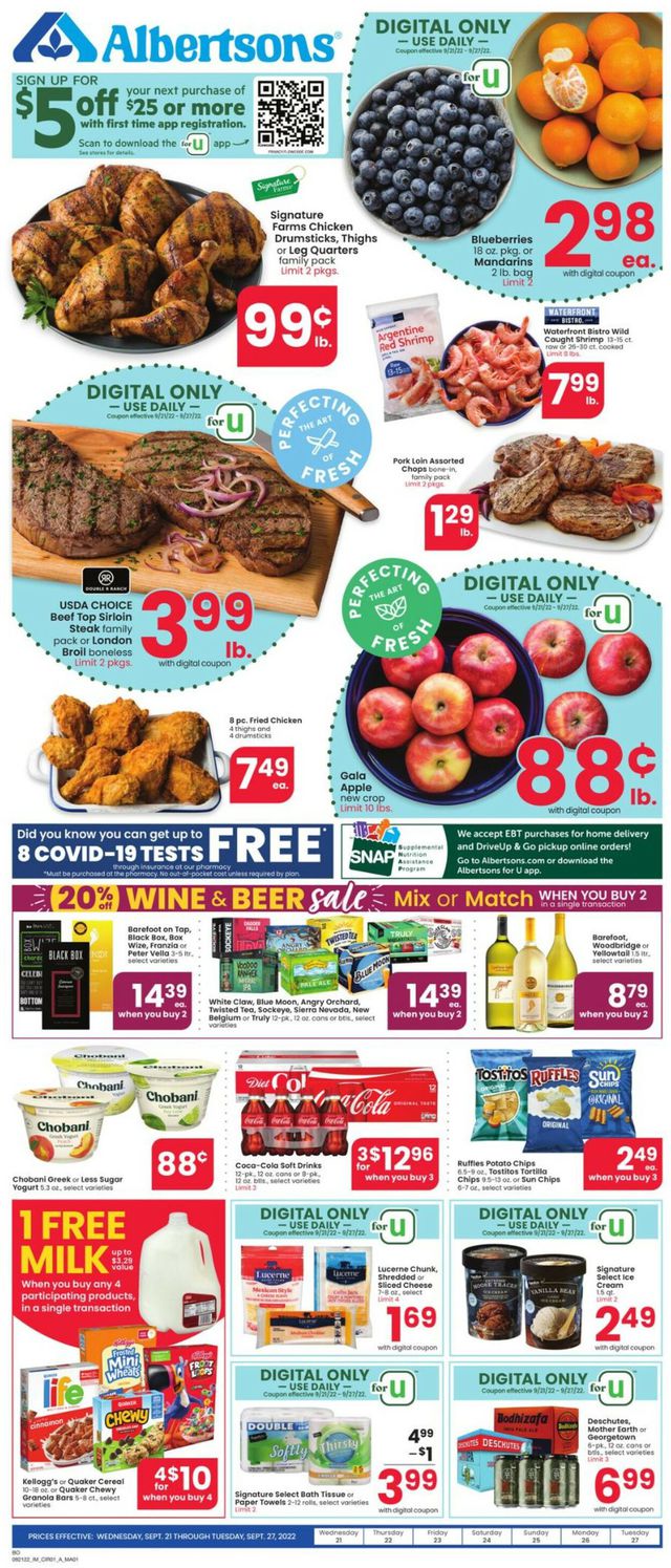 Albertsons Ad from 09/21/2022