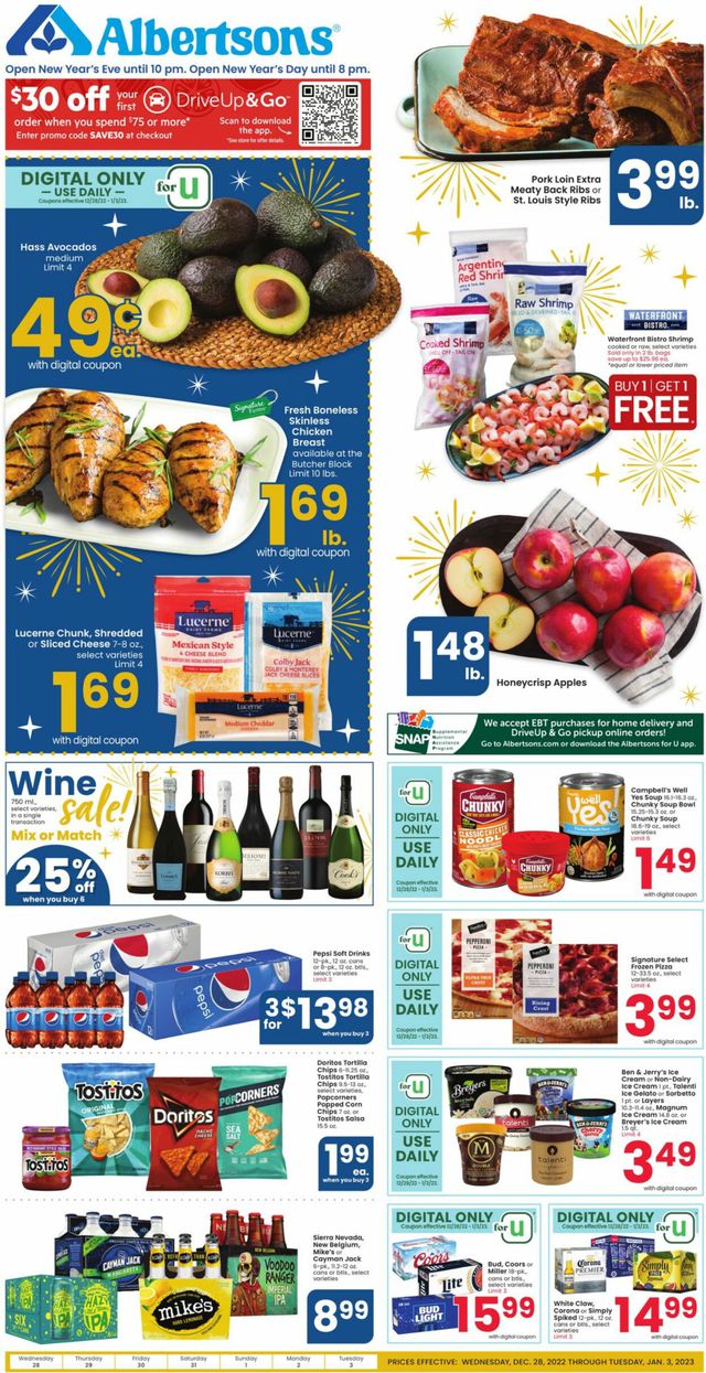 Albertsons Ad from 12/28/2022