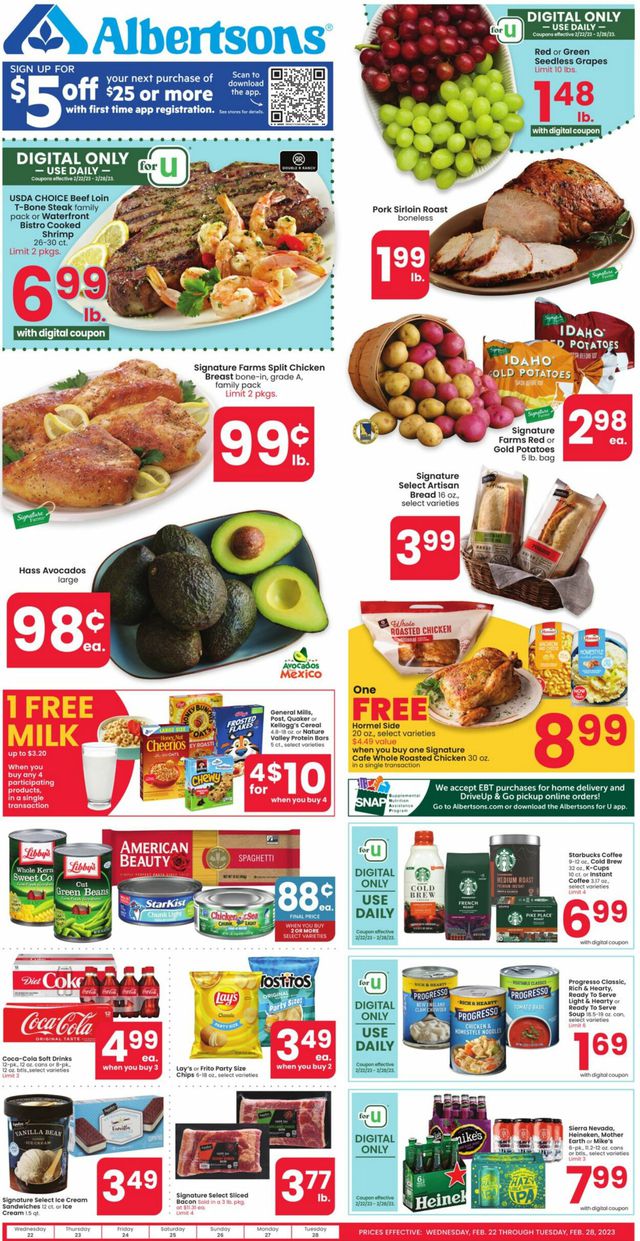 Albertsons Ad from 02/22/2023